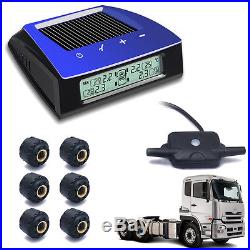 Solar Wireless TPMS Truck Tyre Pressure Monitoring System + 6 External Sensors
