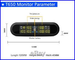Solar Wireless TPMS Tyre Pressure Monitor System + 6 External Sensor For Trailer