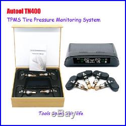 Solar Wireless Vehicle TPMS Tire Pressure Monitoring System + 4 Internal Sensors