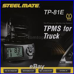 Steelmate Wireless TPMS Tire Pressure Monitoring System+6 Sensors Truck Bus U6Z4