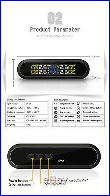 T5NF TPMS Tire Pressure Monitor System+4 Internal Sensors Solar Power For Toyota