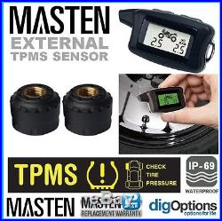 -TPMS 2 External Sensors Motor Cycle Bike Wireless Tire Pressure Monitor System