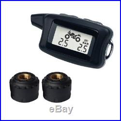 -TPMS 2 External Sensors Motor Cycle Bike Wireless Tire Pressure Monitor System