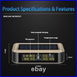 TPMS Bus RV Truck Solar Wireless Tire Pressure Monitoring With 6 Internal Sensor