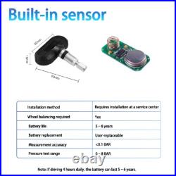 TPMS Bus RV Truck Solar Wireless Tire Pressure Monitoring With 6 Internal Sensor