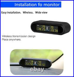 TPMS Car Solar Wireless Tire Pressure Monitoring System With 6 Internal Sensors