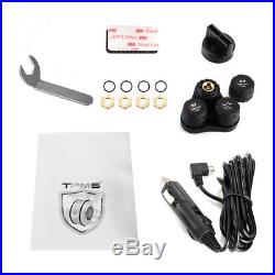 TPMS Car Tire Pressure Monitoring System LCD + 4 External Sensor LCD Suction Cup