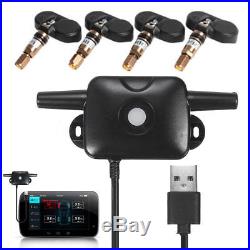 TPMS Car Tire Tyre Pressure Monitoring System 4x Internal Sensor For Android GPS