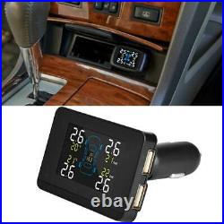 TPMS LCD Tyre Pressure Monitoring System Cigarette Lighter + 4 Internal Sensor