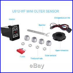 TPMS PSI/BAR Wireless Tire Pressure Monitor System+4 External Sensors For Toyota