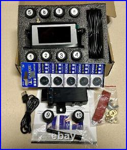 TPMS Real Time Tire Pressure Monitoring System 10 Sensors For RV Trailers, trucks