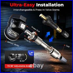 TPMS Sensors, 315MHz 433MHz Compatible, Universal Press-in Tire Pressure Sensor