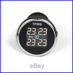 TPMS Tire Pressure LCD Display Monitoring System Wireless 4 External Sensors