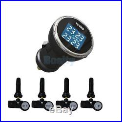 TPMS Tire Pressure LCD Display Monitoring System Wireless 4 Internal Sensors