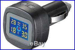 TPMS Tire Pressure LCD Display Monitoring System Wireless Tyre 4 Internal Sensor