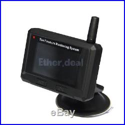 TPMS Tire Pressure LCD Monitor System Wireless 6 External Sensor Display