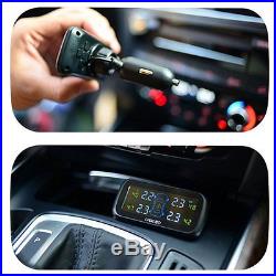 TPMS Tire Pressure Monitor System+4 Internal Sensor Auto Car Cigarette Lighter