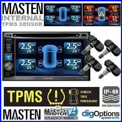 TPMS Tire Pressure Monitor System 4 Internal Valve 22 Sensors DVD Video Car