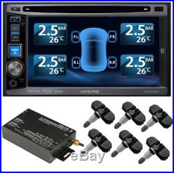 TPMS Tire Pressure Monitor System 6 Internal Valve 22 Sensors DVD Video Car Set