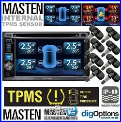 -TPMS Tire Pressure Monitor System 8 Internal Valve 22 Sensors DVD Video Car Set