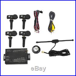 TPMS Tire Pressure Monitor System with 4 Sensors Displayed on DVD Monitor
