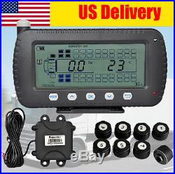 TPMS Tire Pressure Monitoring system Wireless- 8 sensors for RV, Trailer, Van