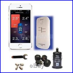 TPMS Tire Pressure With 4 External sensor bluetooth compatible IOS & Android