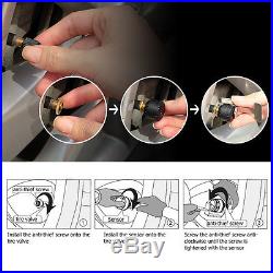 TPMS Tire Tyre Pressure LCD Display Monitoring System Wireless 4 External Sensor