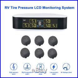 TPMS Tire Tyre Pressure Monitor System 6 External Sensors For RV Truck MA1996