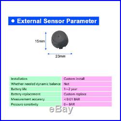TPMS Tire Tyre Pressure Monitor System 6 External Sensors For RV Truck MA1996