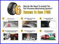 TPMS Tire Tyre Pressure Monitoring System DIY for iphone Android Phone 4 Sensors