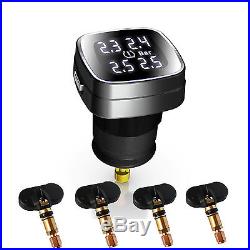 TPMS Tire Tyre Pressure Monitoring System With 4 Internal Sensors LCD Display Car