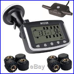 TPMS Tyre Pressure Monitoring System Caravan Truck RV External Cap Sensors x 8