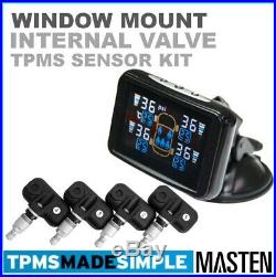 TPMS Tyre Pressure Monitoring System LCD Internal Valve Sensors x 4 Car, Caravan
