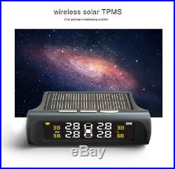 TPMS Tyre Pressure Monitoring System Solar Wireless Power 4x External Sensors