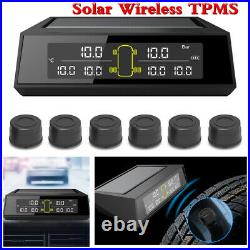 TPMS Wireless Solar Car LCD Tire Pressure Monitoring System + 6 External Sensors