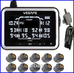 TPMS, Wireless Tire Pressure Monitoring System for RV, Trailer, Coach, Motor Hom