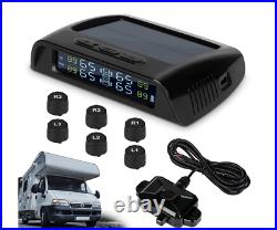TS610 Tire Pressure Monitoring System TPMS Fit For RV Trailer +6 External Sensor