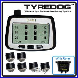 TYREDOG TPMS 6 Wheel Sensor Tire Pressure Monitor for RV, Trucks FREE SHIPPING