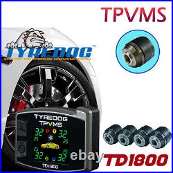 TYREDOG TPVMS TPMS 4 External Sensors Tire Pressure Vibration Monitoring System