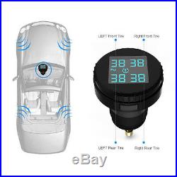 Tire Pressure LCD Display Monitoring System Wireless 4 Sensors TPMS For Car Fine