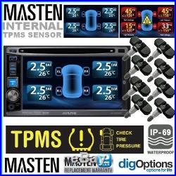 -Tire Pressure Monitor System TPMS 8 Internal Valve 22 Sensors DVD Video Car Set