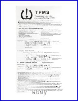 Tire Pressure Monitoring Safety Alarm System Solar Car Truck RV TPMS 6 sensor