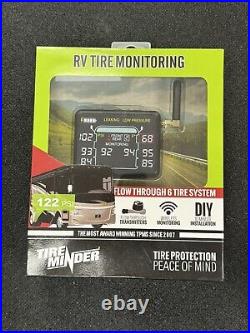 TireMinder i10 RV TPMS with 6 Flow Through Transmitters, Black BRAND NEW