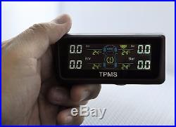 Tpms Solar Power Tire Pressure Monitor + 4 Sensor Fit Oe Peugeot Renault Pontiac