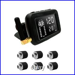Truck RV TPMS Tire Pressure Monitoring System Wireless 6 Sensors 433.92MHz