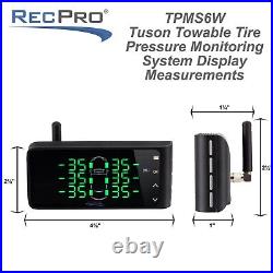 Tuson Towable RV Tire Pressure Monitoring System with 6 Sensors