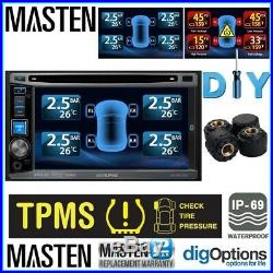 Tyre Pressure Monitor System 4 External TPMS 22 Sensors DVD Video Car Monitor