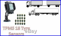 Tyre Pressure Monitoring System for TRUCK 18 tyre sensors