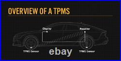 Tyre Pressure Wireless TPMS Monitoring Internal Valve Sensor x 4 Car Caravan 4W